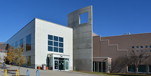 A building with a few windows.